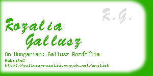 rozalia gallusz business card